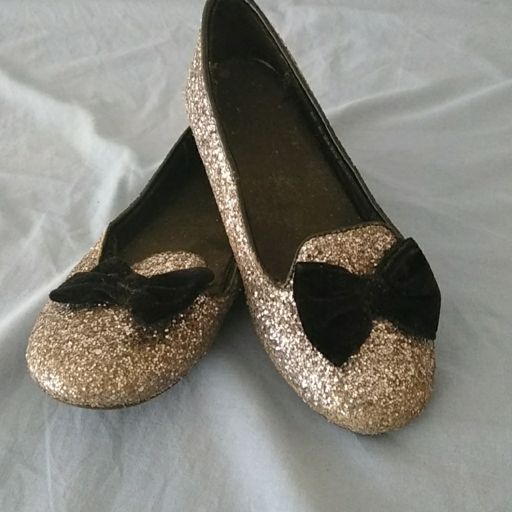Girls glitter flats